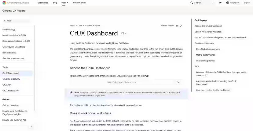 Picture of CrUX Dashboard